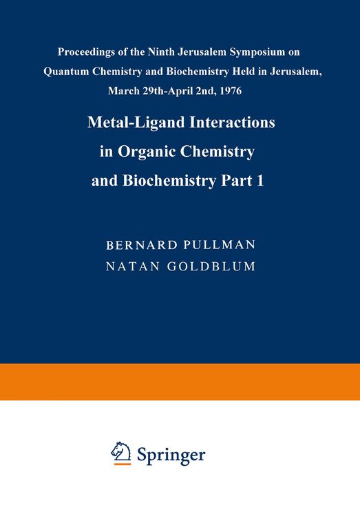 Produktbild: Metal-Ligand Interactions in Organic Chemistry and Biochemistry