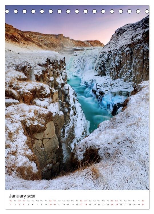 Produktbild: Magic of Iceland - nature photography (Desk Calendar 2026 DIN A5 portrait), CALVENDO 12 Month DeskCalendar