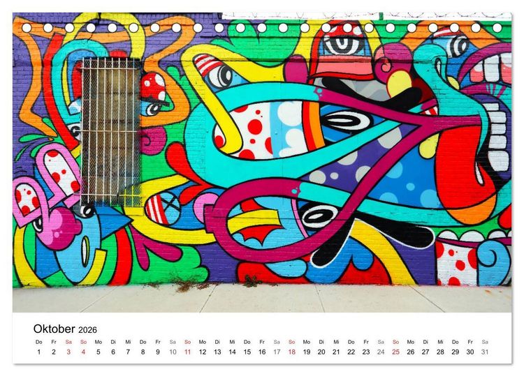 Produktbild: Brooklyn Street Art (Tischkalender 2026 DIN A5 quer), CALVENDO Monatskalender