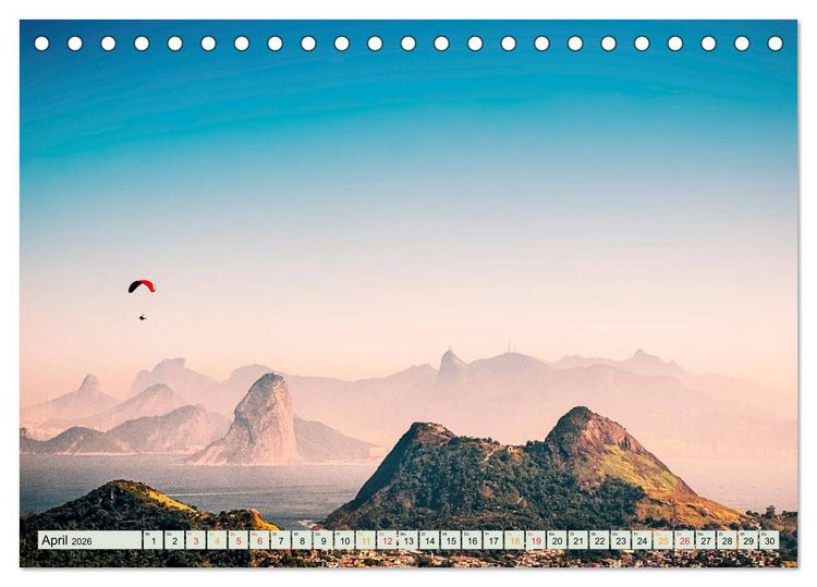 Produktbild: Paragliding - Mut zum Abenteuer (Tischkalender 2026 DIN A5 quer), CALVENDO Monatskalender