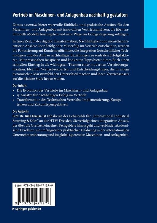 Produktbild: Vertrieb im Maschinen- und Anlagenbau nachhaltig gestalten