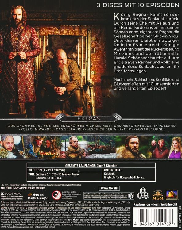 Produktbild: Vikings - Season 4.1 [3 BRs]