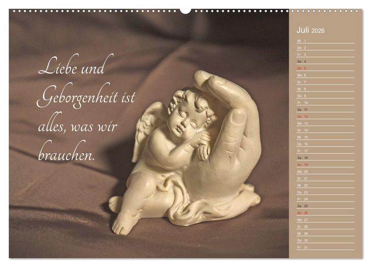 Produktbild: Engel - Die Worte der Liebe (Wandkalender 2026 DIN A2 quer), CALVENDO Monatskalender