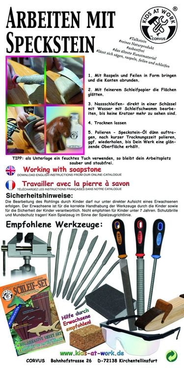 Produktbild: Corvus A600772 - Kids-at-Work, Speckstein Rohling Pony