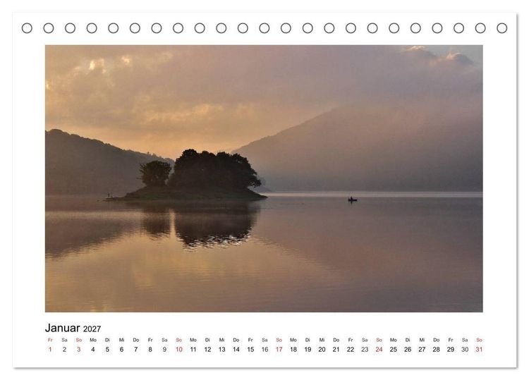 Produktbild: Morgens am Edersee (Tischkalender 2027 DIN A5 quer), CALVENDO Monatskalender