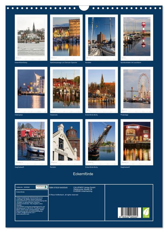 Produktbild: Eckernf&ouml;rde (Wandkalender 2026 DIN A3 hoch), CALVENDO Monatskalender