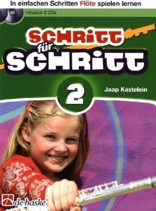 Produktbild: Schritt f&uuml;r Schritt, f&uuml;r Fl&ouml;te, m. 2 Audio-CDs. Band 2