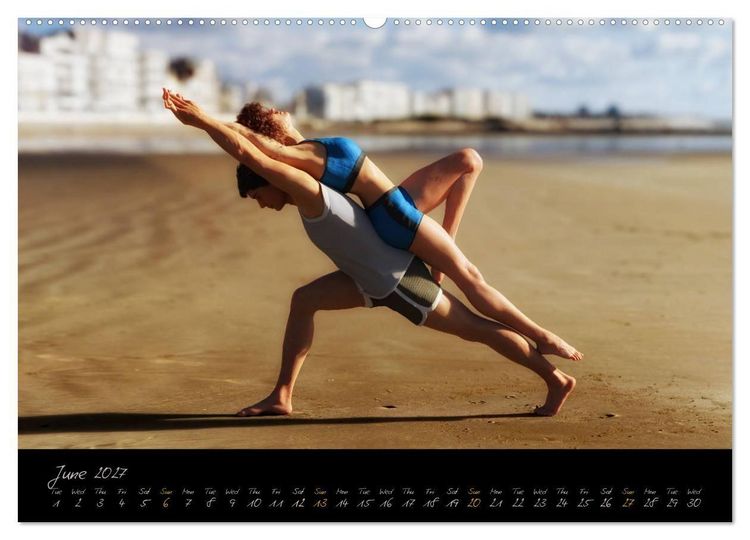 Produktbild: Yoga Couples - Harmony and Passion (High Quality Premium Wall Calendar 2027 DIN A2 landscape),CALVENDO 12 Month Wall Calendar