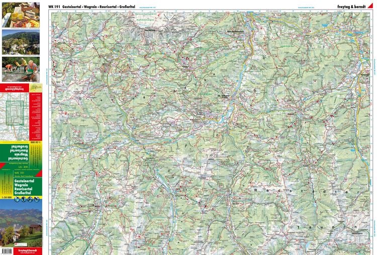 Produktbild: Gasteiner Tal, Wagrain, Raurisertal, Grossarltal 1 : 50 000. WK 191