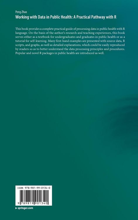 Produktbild: Working with Data in Public Health: A Practical Pathway with R