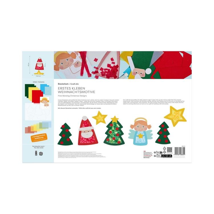 Produktbild: Bastelset - Erstes Kleben Weihnachtsmotive