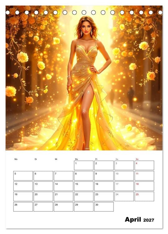 Produktbild: Kleider aus Licht (Tischkalender 2027 DIN A5 hoch), CALVENDO Monatskalender