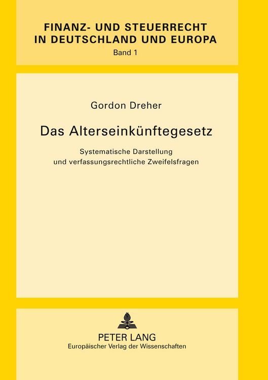 Produktbild: Das Alterseink&uuml;nftegesetz