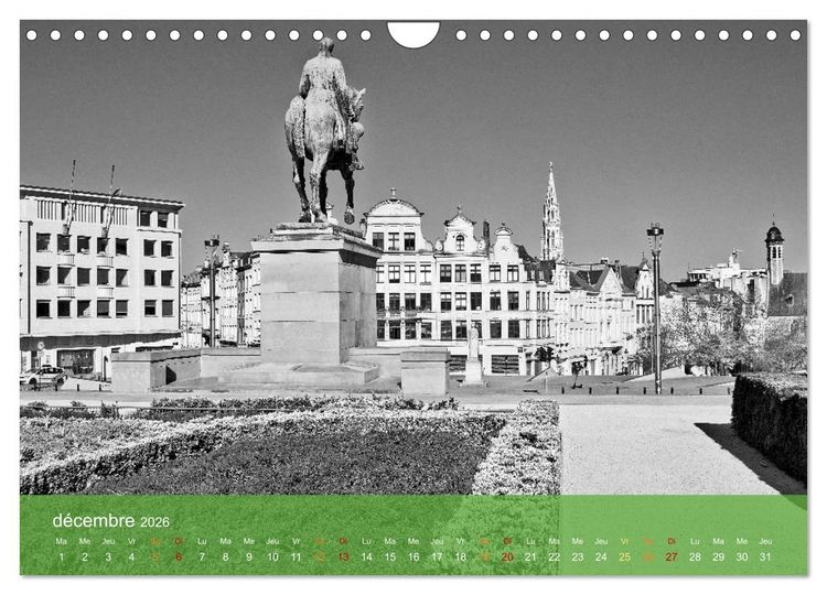 Produktbild: Bruxelles en confinement (Calendrier mural 2026 DIN A4 vertical), CALVENDO calendrier mensuel