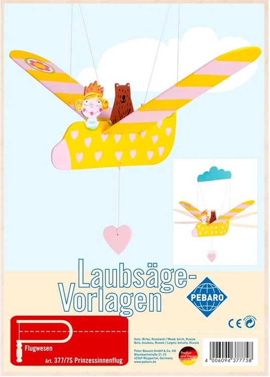 Produktbild: PEBARO 377/7S - Laubs&auml;gevorlage Mobile Prinzessinenflug, 2 Platten, Gr&ouml;&szlig;e DIN A4