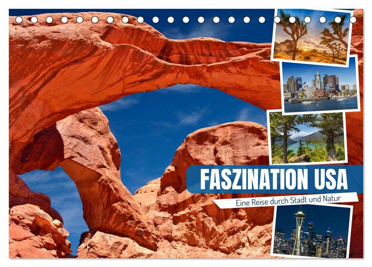 Produktbild: Faszination USA - Eine Reise durch Stadt und Natur (Tischkalender 2026 DIN A5 quer), CALVENDO Monatskalender