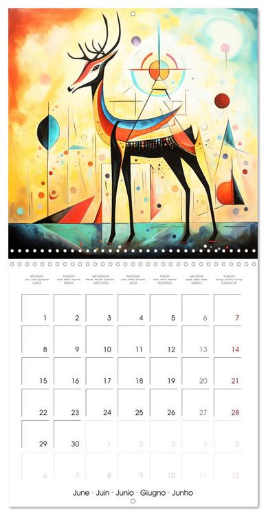Produktbild: Symphonie animale color&eacute;e (Calendrier mural carr&eacute; 2026 30x30 cm) Calendrier double avec une page pour vos prises de notes