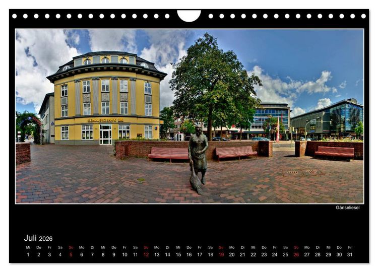 Produktbild: Neum&uuml;nster - Meine Stadt (Wandkalender 2026 DIN A4 quer), CALVENDO Monatskalender