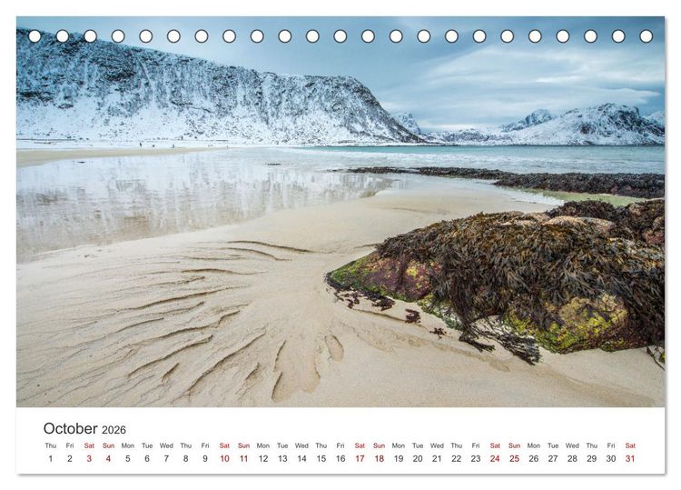 Produktbild: Lofoten Reflections in the water (Desk Calendar 2026 DIN A5 landscape), CALVENDO 12 Month DeskCalendar