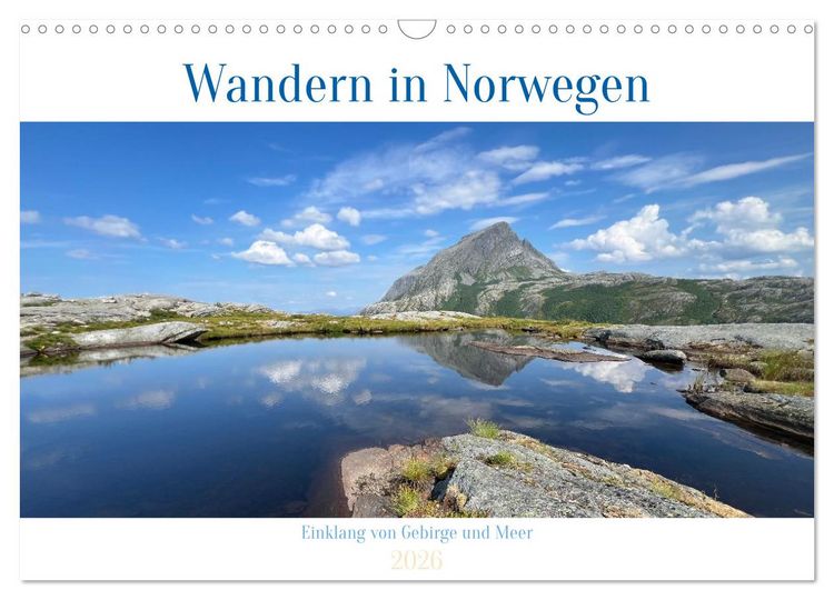 Produktbild: Wandern in Norwegen - Einklang von Gebirge und Meer (Wandkalender 2026 DIN A3 quer), CALVENDO Monatskalender