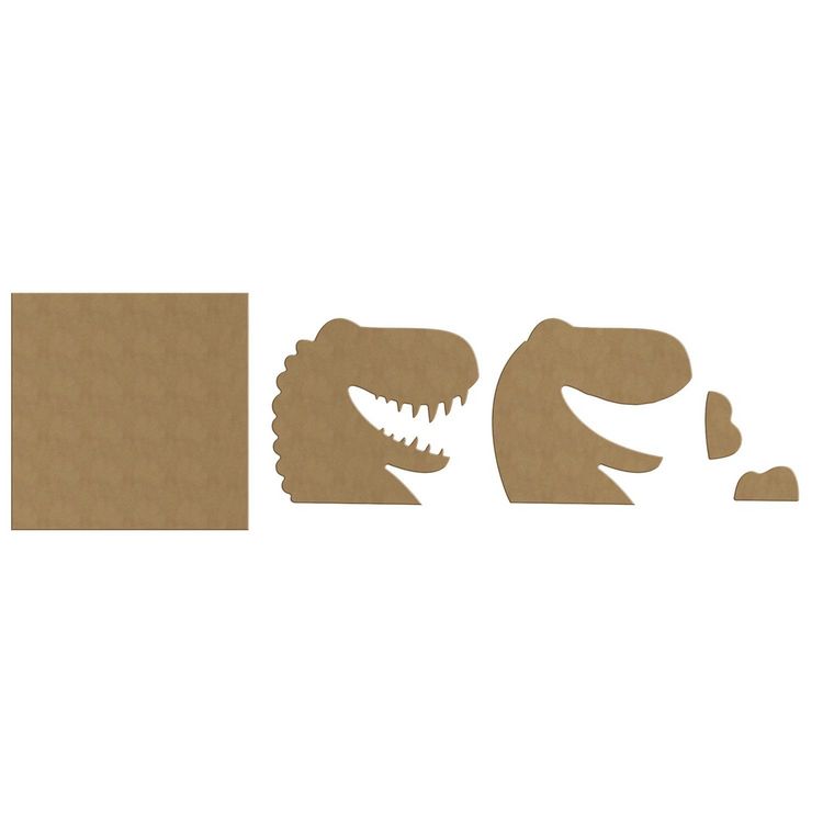 Produktbild: ALADINE - 3D-Holzbild zum Bemalen Dinosaurier
