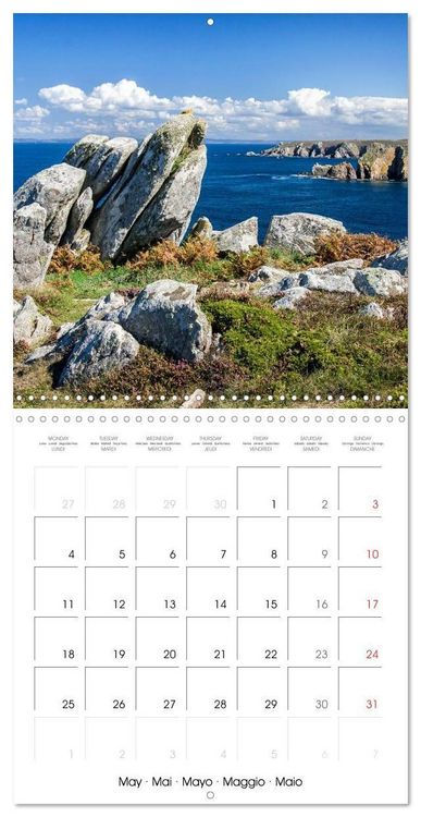Produktbild: Bretagne Paysages c&ocirc;tiers (Calendrier mural carr&eacute; 2026 30x30 cm) Calendrier double avec une page pour vos prises de notes