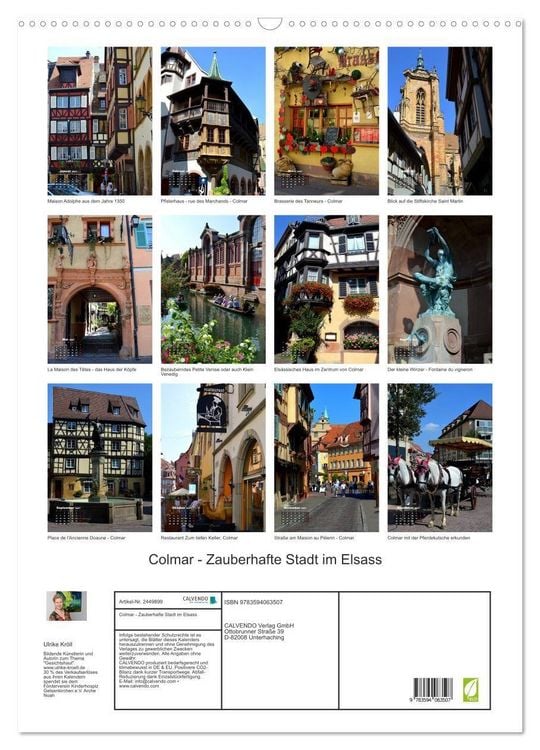 Produktbild: Colmar - Zauberhafte Stadt im Elsass (Wandkalender 2027 DIN A2 hoch), CALVENDO Monatskalender
