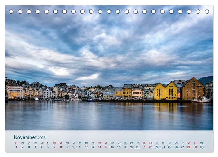 Produktbild: Norwegen von Oslo bis &Aring;lesund (Tischkalender 2026 DIN A5 quer), CALVENDO Monatskalender