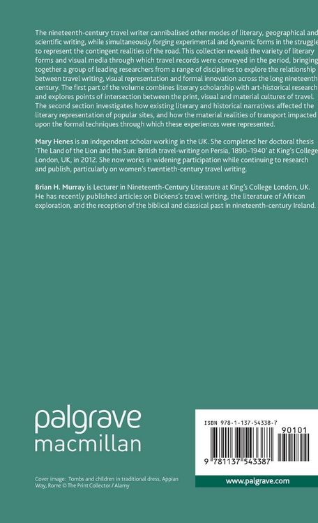 Produktbild: Travel Writing, Visual Culture, and Form, 1760-1900
