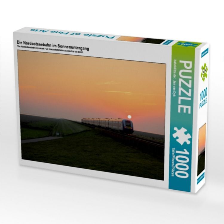Produktbild: Die Nordostseebahn im Sonnenuntergang (Puzzle)