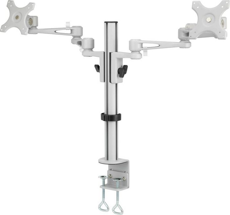 Produktbild: SpeaKa Professional SP-5986112 Monitor-Tischhalterung 2 Display(s) 33,0cm (13\") - 68,6cm (27\") Grau H&ouml;henverstellbar, Neigbar