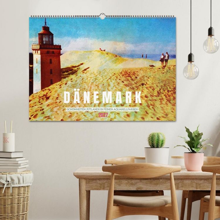 Produktbild: D&auml;nemark - Sch&ouml;nheiten J&uuml;tlands in feinen Aquarellfarben (Wandkalender 2027 DIN A2 quer), CALVENDO Monatskalender
