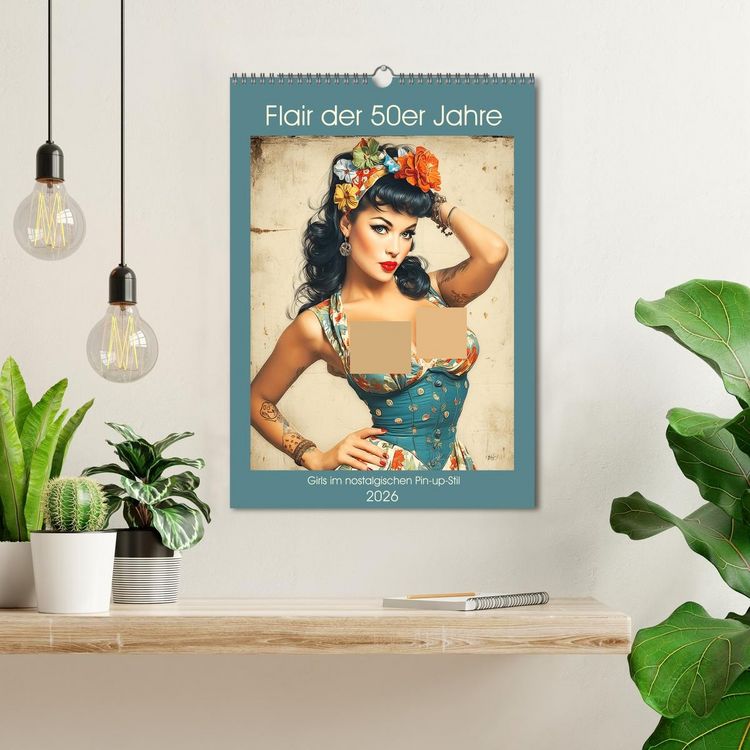 Produktbild: Flair der 50er Jahre. Girls im nostalgischen Pin-up-Stil (Wandkalender 2026 DIN A3 hoch), CALVENDO Monatskalender