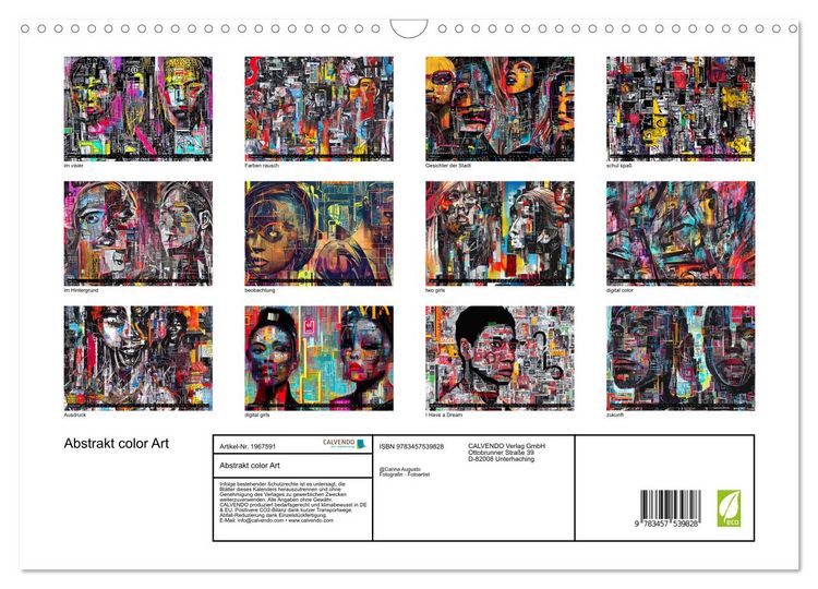 Produktbild: Abstrakt color Art (Wandkalender 2026 DIN A3 quer), CALVENDO Monatskalender