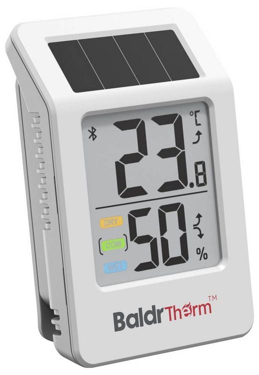 Produktbild: BaldrTherm Solar Thermo-/Hygrometer Wei&szlig; HCS702B