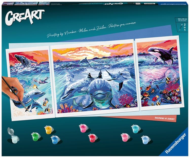 Produktbild: CreArt Premium Triptychon - Farbenfrohe Unterwasserwelt