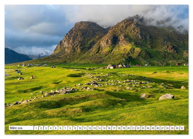 Produktbild: Lofoten - Norwegische Trauminseln (Wandkalender 2026 DIN A2 quer), CALVENDO Monatskalender