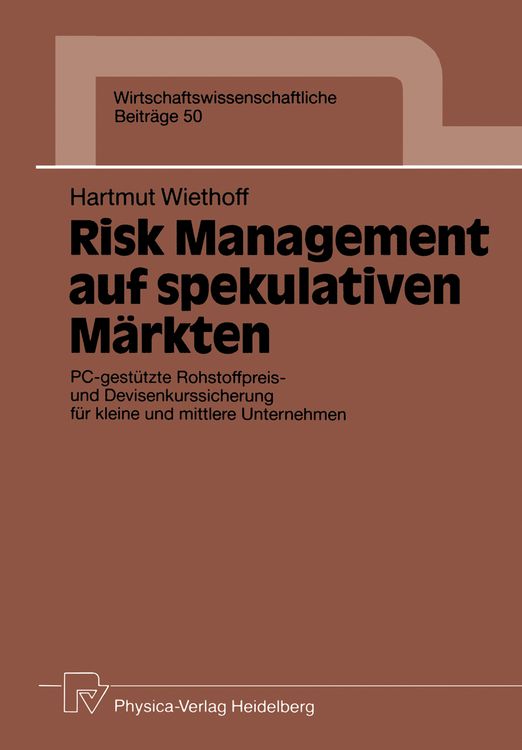 Produktbild: Risk Management auf spekulativen M&auml;rkten