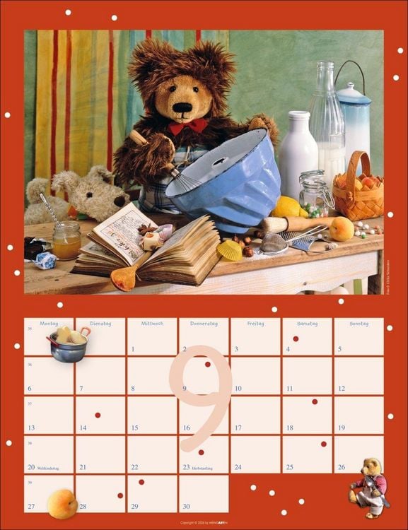 Produktbild: Teddyb&auml;ren Kalender 2027