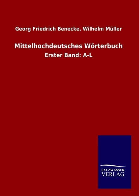 Produktbild: Mittelhochdeutsches W&ouml;rterbuch