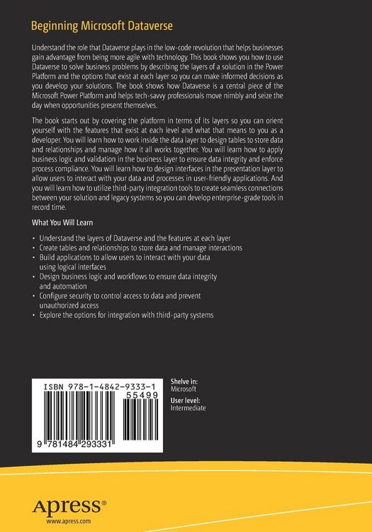 Produktbild: Beginning Microsoft Dataverse