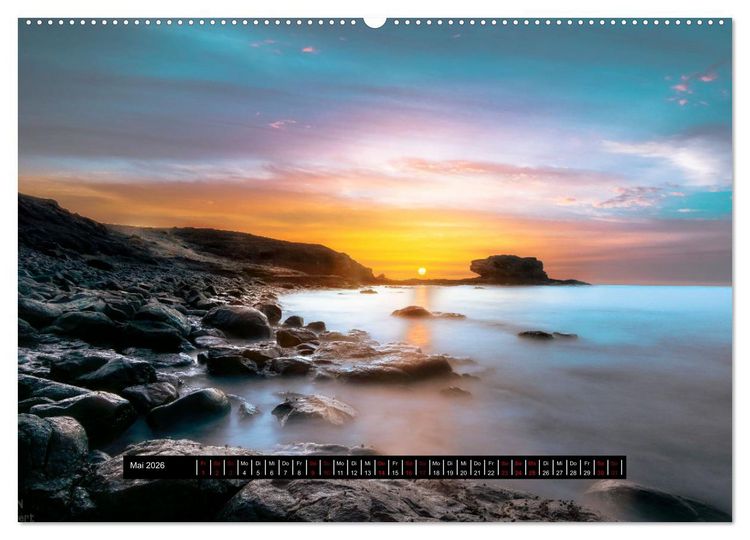 Produktbild: Urlaub Pur, 12 Str&auml;nde aus 12 L&auml;ndern (Wandkalender 2026 DIN A2 quer), CALVENDO Monatskalender