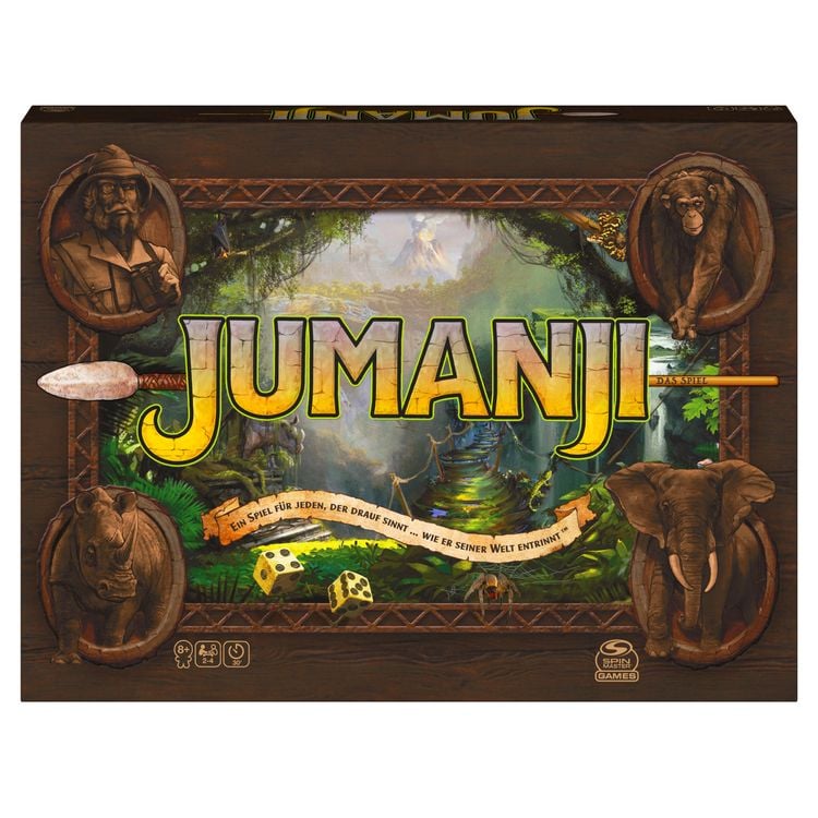 Produktbild: Spin Master Games - Jumanji - das actiongeladene Familienspiel für 2–4 mutige Abenteurer ab 8 Jahren