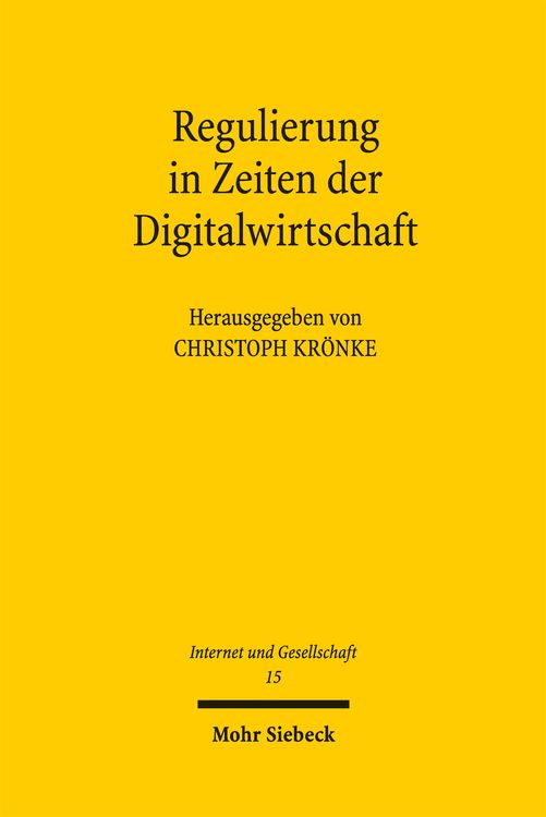 Produktbild: Regulierung in Zeiten der Digitalwirtschaft