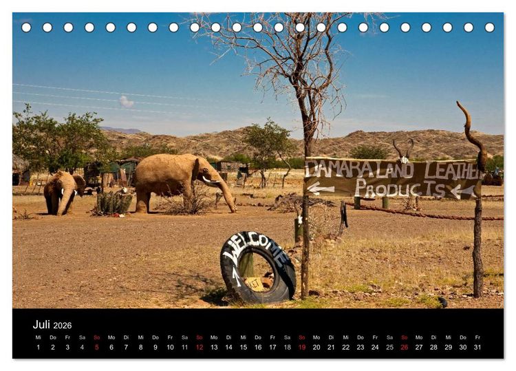 Produktbild: Namibia - Sch&ouml;ne Ansichten (Tischkalender 2026 DIN A5 quer), CALVENDO Monatskalender
