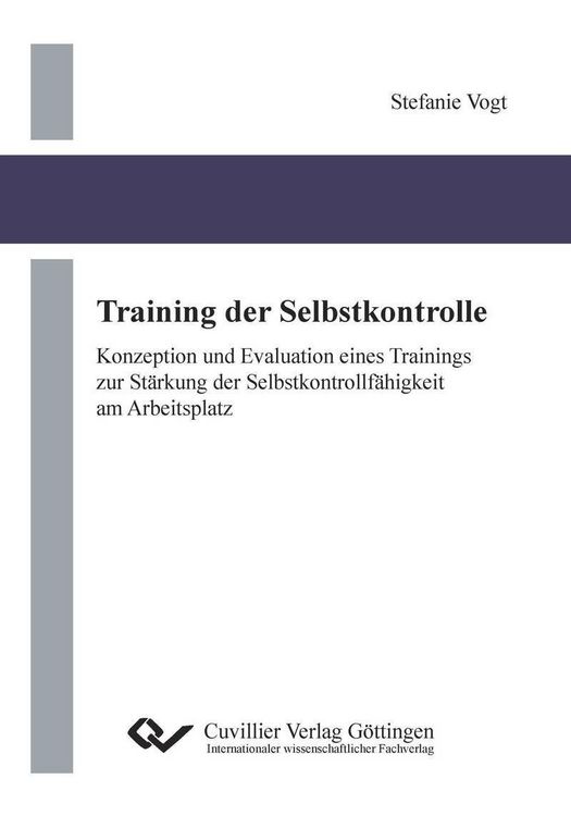 Produktbild: Training der Selbstkontrolle