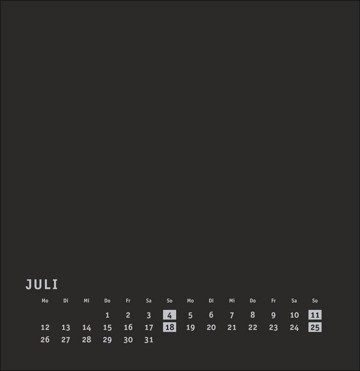 Produktbild: Premium-Bastelkalender schwarz gro&szlig; 2027
