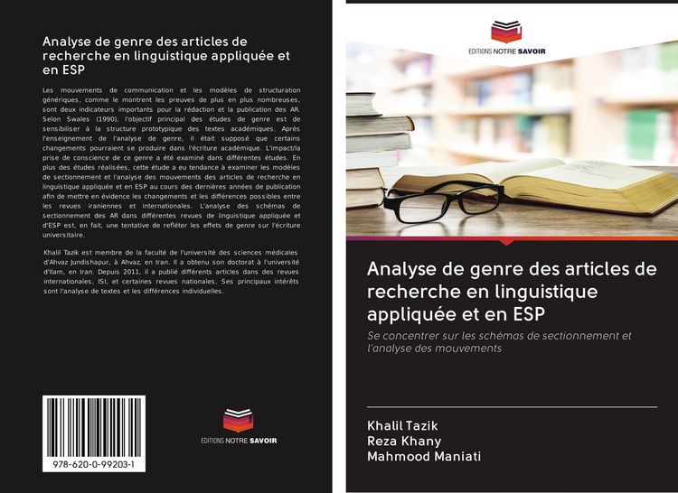 Produktbild: Analyse de genre des articles de recherche en linguistique appliqu&eacute;e et en ESP