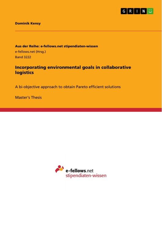 Produktbild: Incorporating environmental goals in collaborative logistics