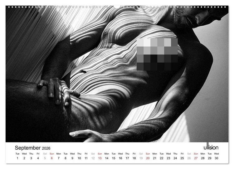 Produktbild: Male Nude Art (High Quality Premium Wall Calendar 2026 DIN A2 landscape),CALVENDO 12 Month Wall Calendar